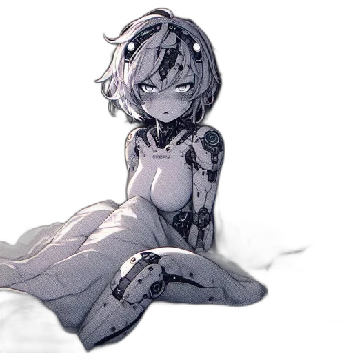 dress, robot, weapon, crown transparent PNG cut-out