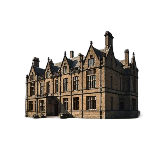 building, crown, staff, 3d render transparent PNG cut-out