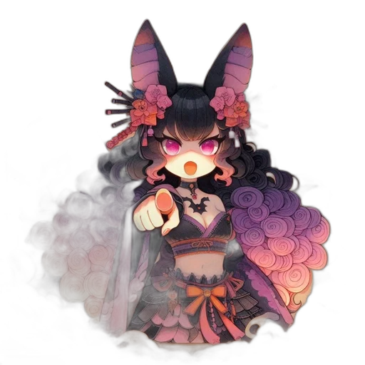 mask, dragon, staff, creature transparent PNG cut-out