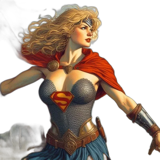 comic book art, fantasy art, concept art, photorealistic transparent PNG cut-out