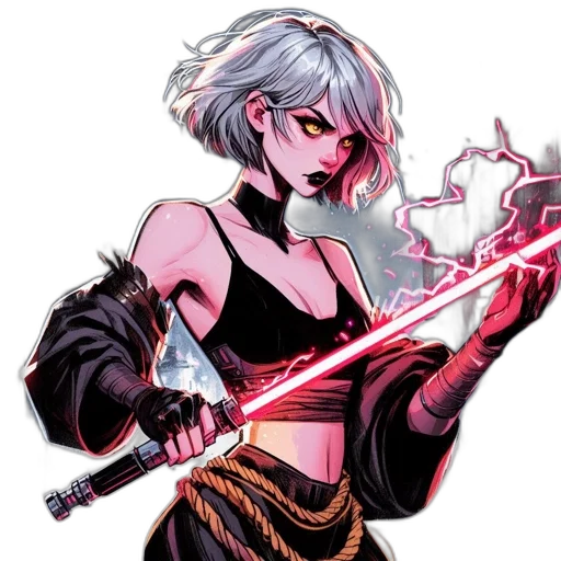 staff, sword, weapon, comic book art transparent PNG cut-out