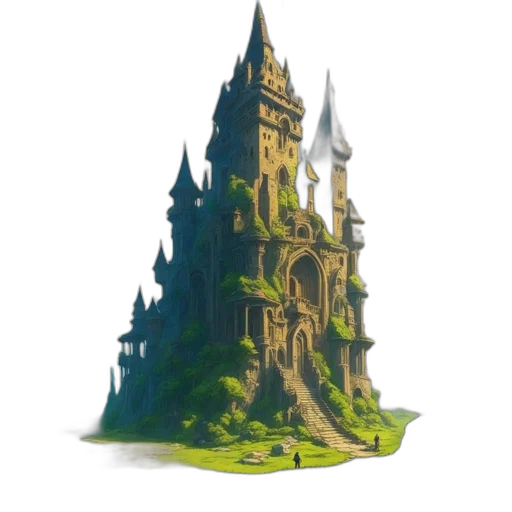 crown, building, staff, tree transparent PNG cut-out