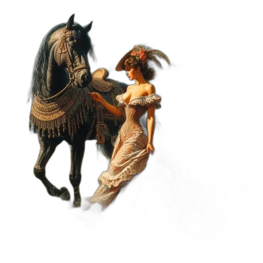 dress, hair, animal, dragon transparent PNG cut-out