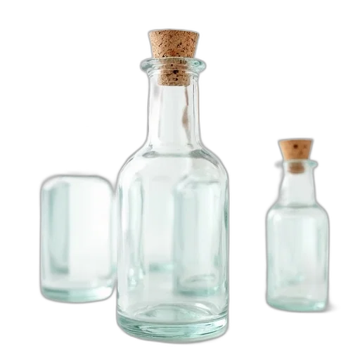 bottle, 3d render, collection, clear transparent PNG cut-out