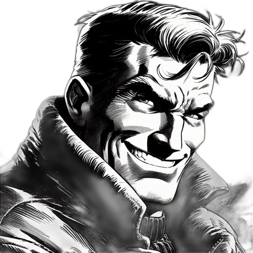 face, jacket, comic book art, concept art transparent PNG cut-out