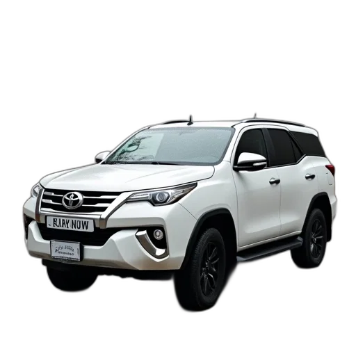car, white, suv, number transparent PNG cut-out