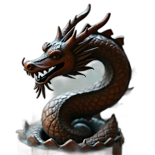 dragon, staff, creature, animal transparent PNG cut-out