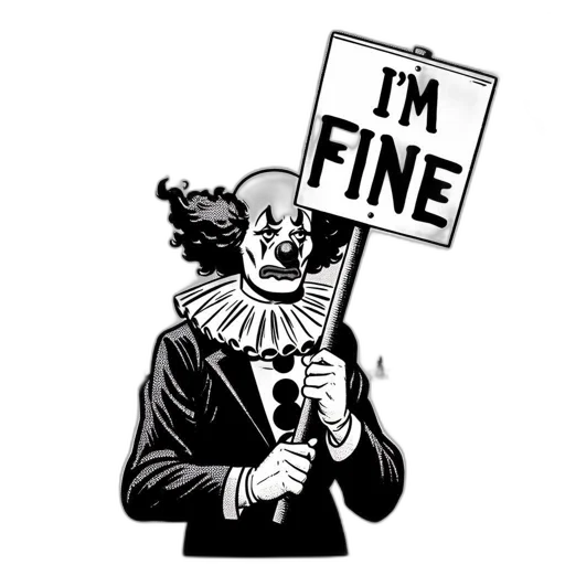 mask, face, comic book art, melancholic transparent PNG cut-out