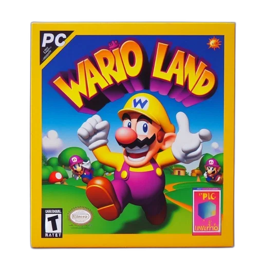 vibrant, yellow, wario, land transparent PNG cut-out