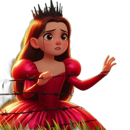 crown, dress, 3d render, concept art transparent PNG cut-out