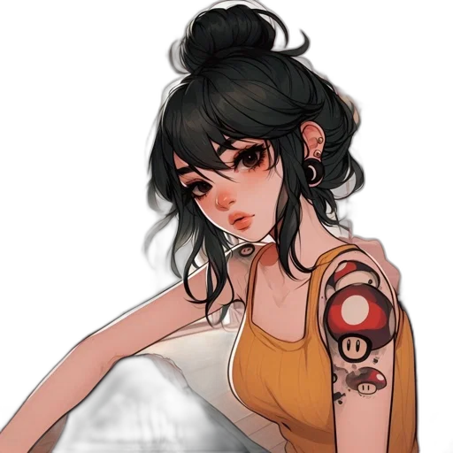 dress, jewelry, staff, concept art transparent PNG cut-out