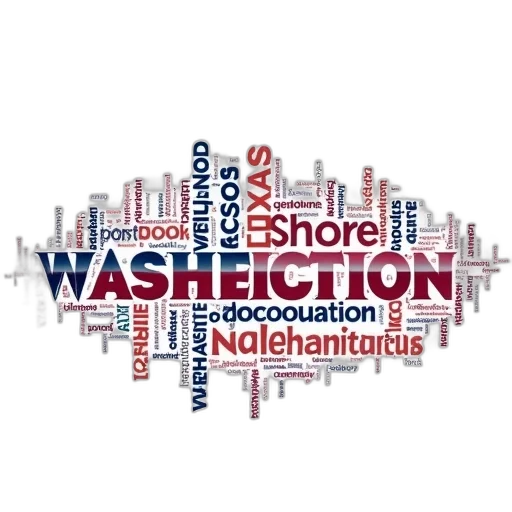 word, cloud, containing, washington transparent PNG cut-out