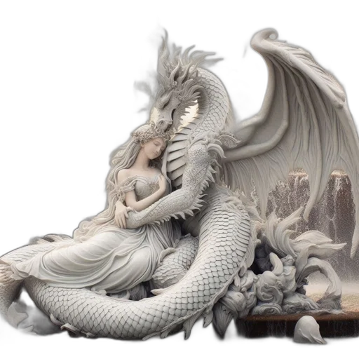 dragon, fantasy art, concept art, photorealistic transparent PNG cut-out