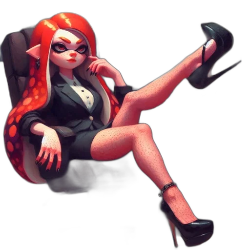 dress, shoes, staff, weapon transparent PNG cut-out