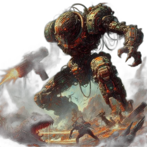 robot, creature, weapon, dragon transparent PNG cut-out