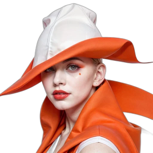 hat, face, photorealistic, red transparent PNG cut-out