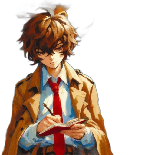 jacket, staff, face, weapon transparent PNG cut-out