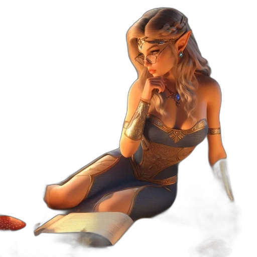 dress, concept art, fantasy art, comic book art transparent PNG cut-out