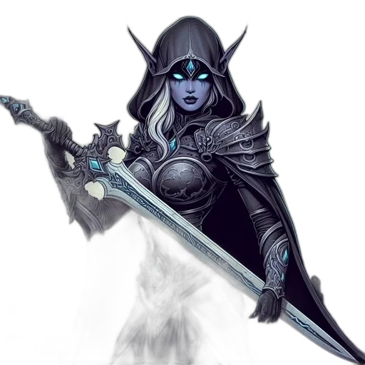 sword, staff, weapon, fantasy art transparent PNG cut-out