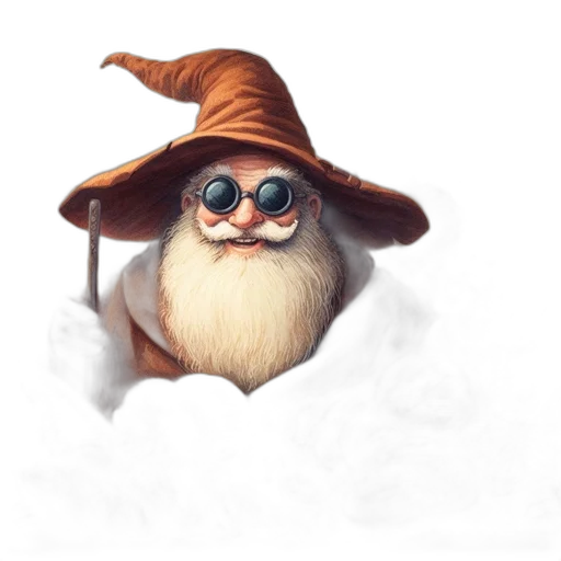 hat, staff, dragon, creature transparent PNG cut-out