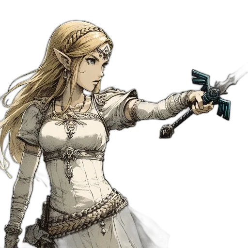 weapon, staff, sword, dress transparent PNG cut-out