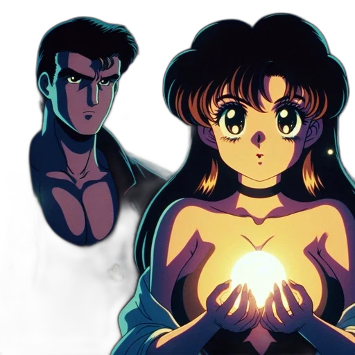 concept art, anime, comic book art, pixel art transparent PNG cut-out