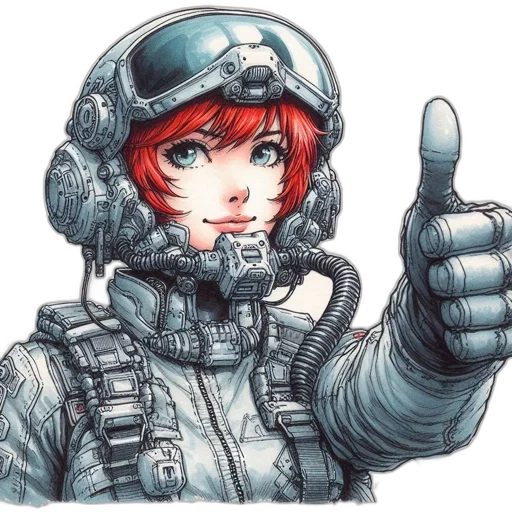 jacket, robot, weapon, face transparent PNG cut-out