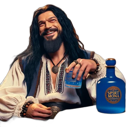 bottle, jacket, portrait, man transparent PNG cut-out
