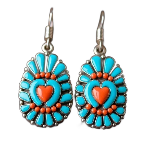 jewelry, zuni, style, turquoise transparent PNG cut-out