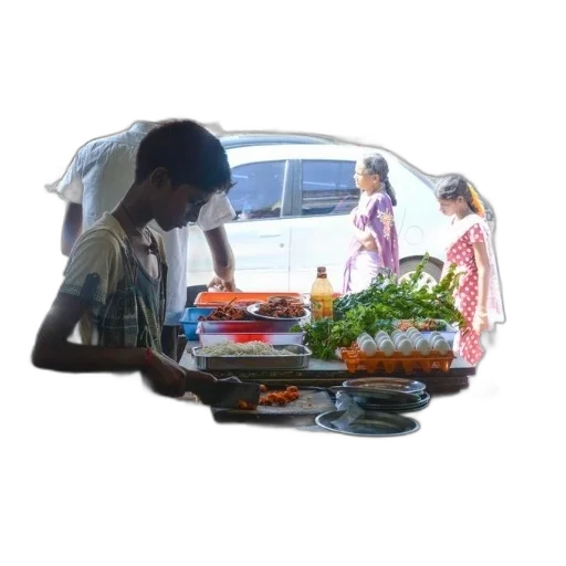 food, car, photorealistic, oil painting transparent PNG cut-out