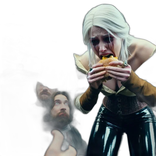 food, concept art, cyberpunk, comic book art transparent PNG cut-out