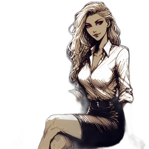 staff, dress, comic book art, cartoon transparent PNG cut-out