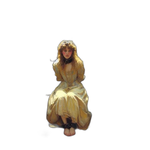 dress, staff, creature, mask transparent PNG cut-out