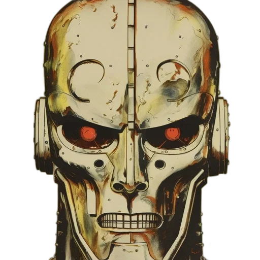 robot, mask, face, weapon transparent PNG cut-out