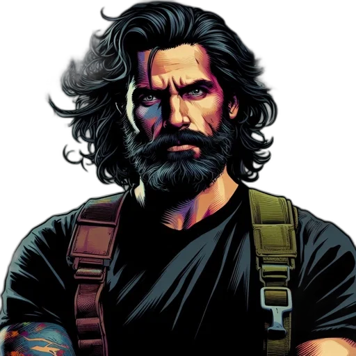 comic book art, concept art, cartoon, pixel art transparent PNG cut-out