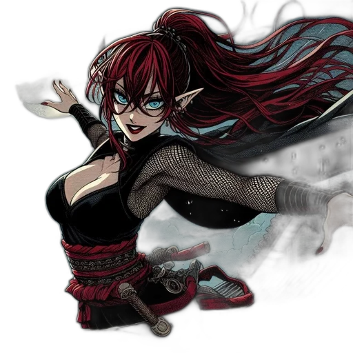 comic book art, concept art, fantasy art, anime transparent PNG cut-out