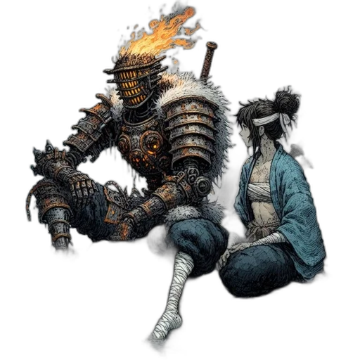 dragon, weapon, sword, robot transparent PNG cut-out