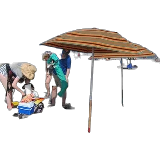umbrella, staff, furniture, 3d render transparent PNG cut-out