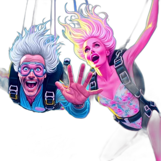 concept art, cyberpunk, comic book art, vaporwave transparent PNG cut-out