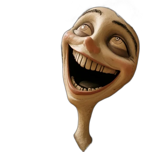 mask, staff, face, creature transparent PNG cut-out
