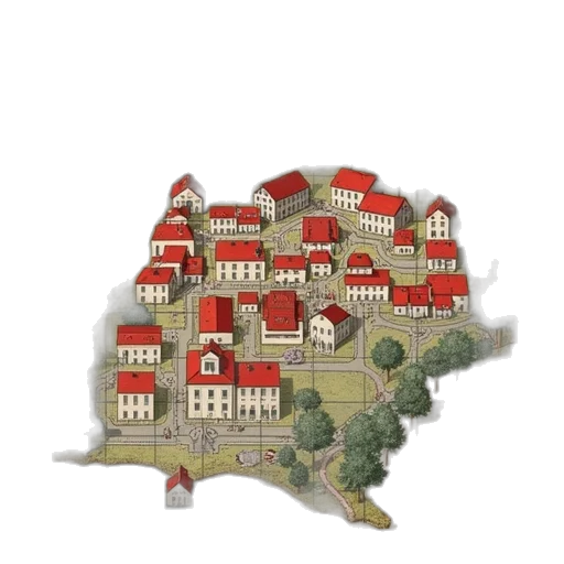 building, concept art, watercolor, 3d render transparent PNG cut-out