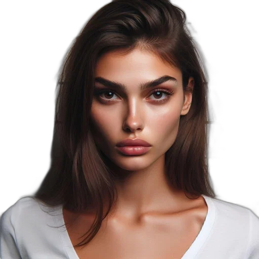 face, hair, jewelry, dress transparent PNG cut-out