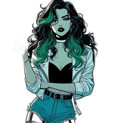 jacket, comic book art, cartoon, concept art transparent PNG cut-out