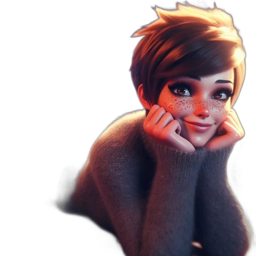 face, cartoon, concept art, fantasy art transparent PNG cut-out