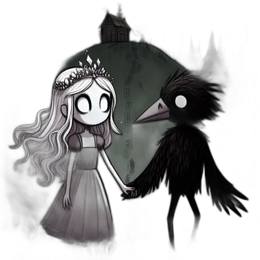 crown, dress, creature, mask transparent PNG cut-out