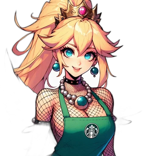 dress, crown, staff, jewelry transparent PNG cut-out