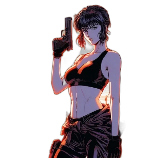 weapon, comic book art, concept art, cyberpunk transparent PNG cut-out