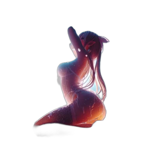 hair, dragon, creature, dress transparent PNG cut-out