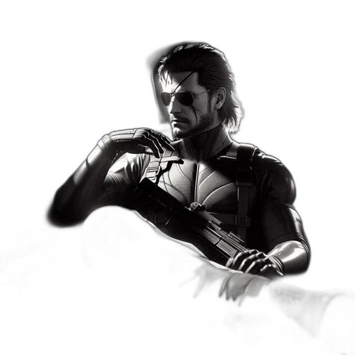 sword, weapon, jacket, face transparent PNG cut-out