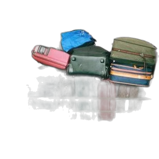 green, cart, loaded, various transparent PNG cut-out